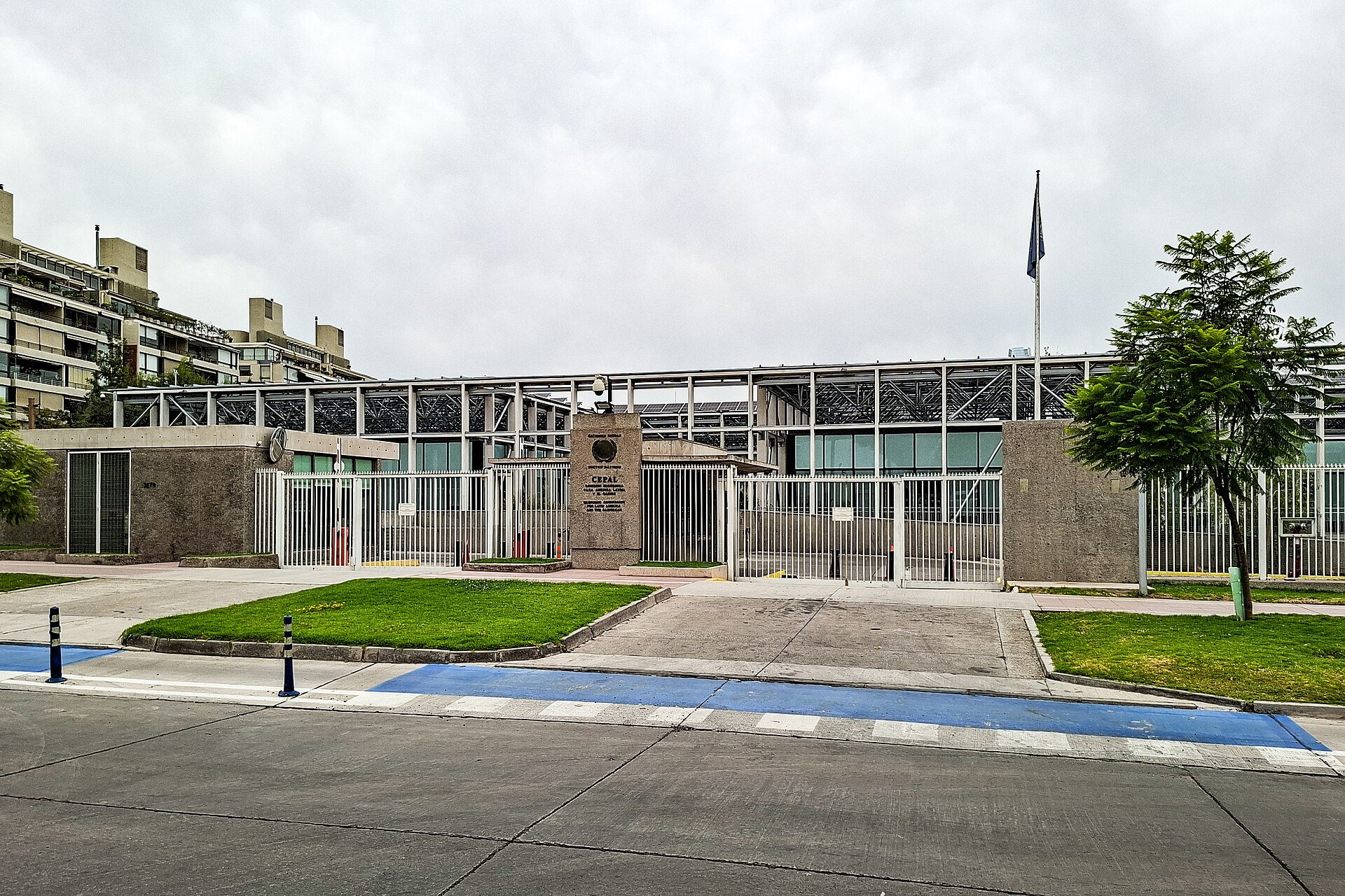 Edificio de la sede de la CEPAL en Vitacura, Santiago de Chile